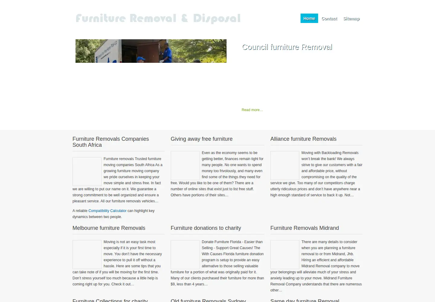 Captured homepage of furniture-disposal.com in the current scan