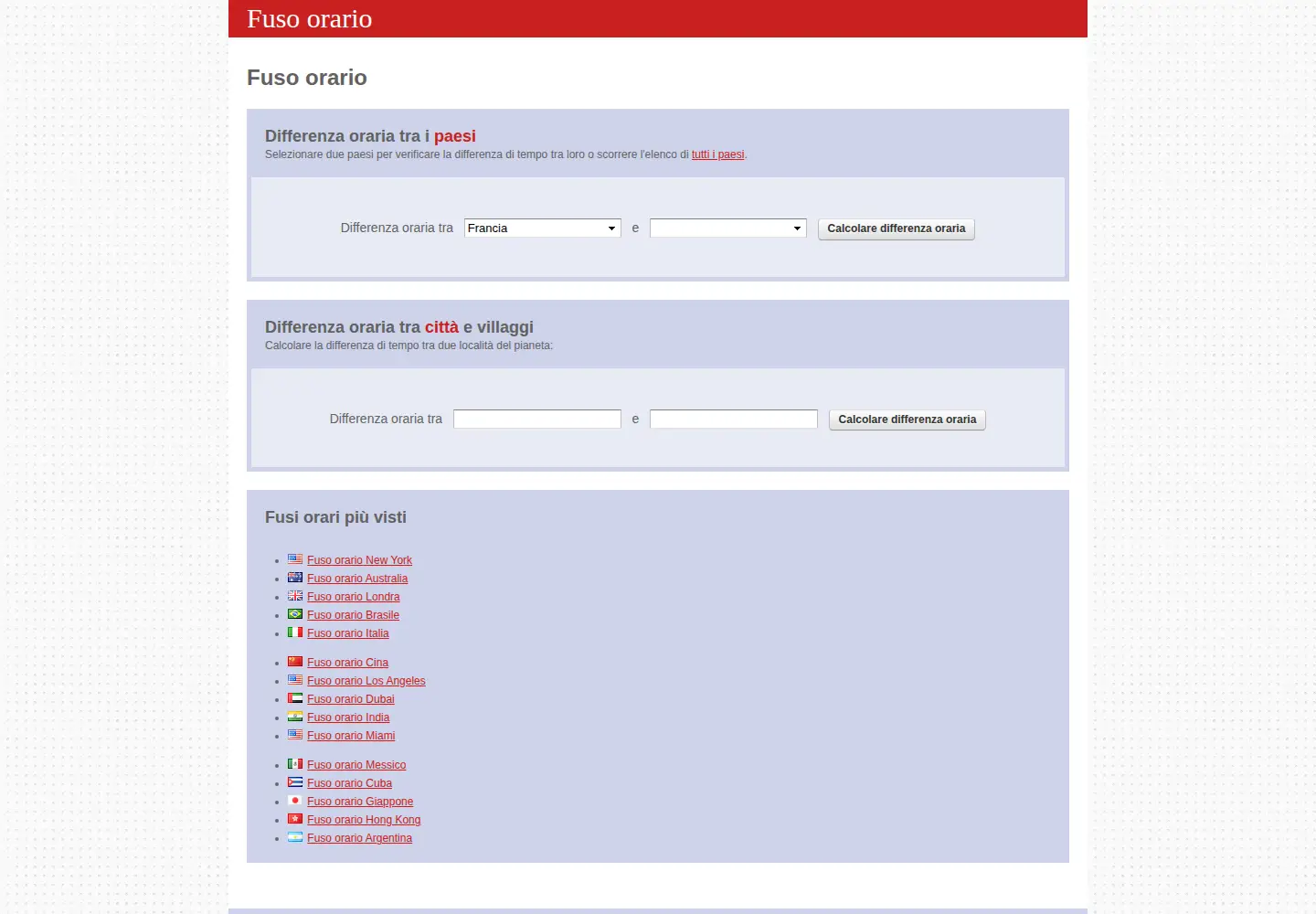 Captured homepage of fuso-orario.com in the current scan