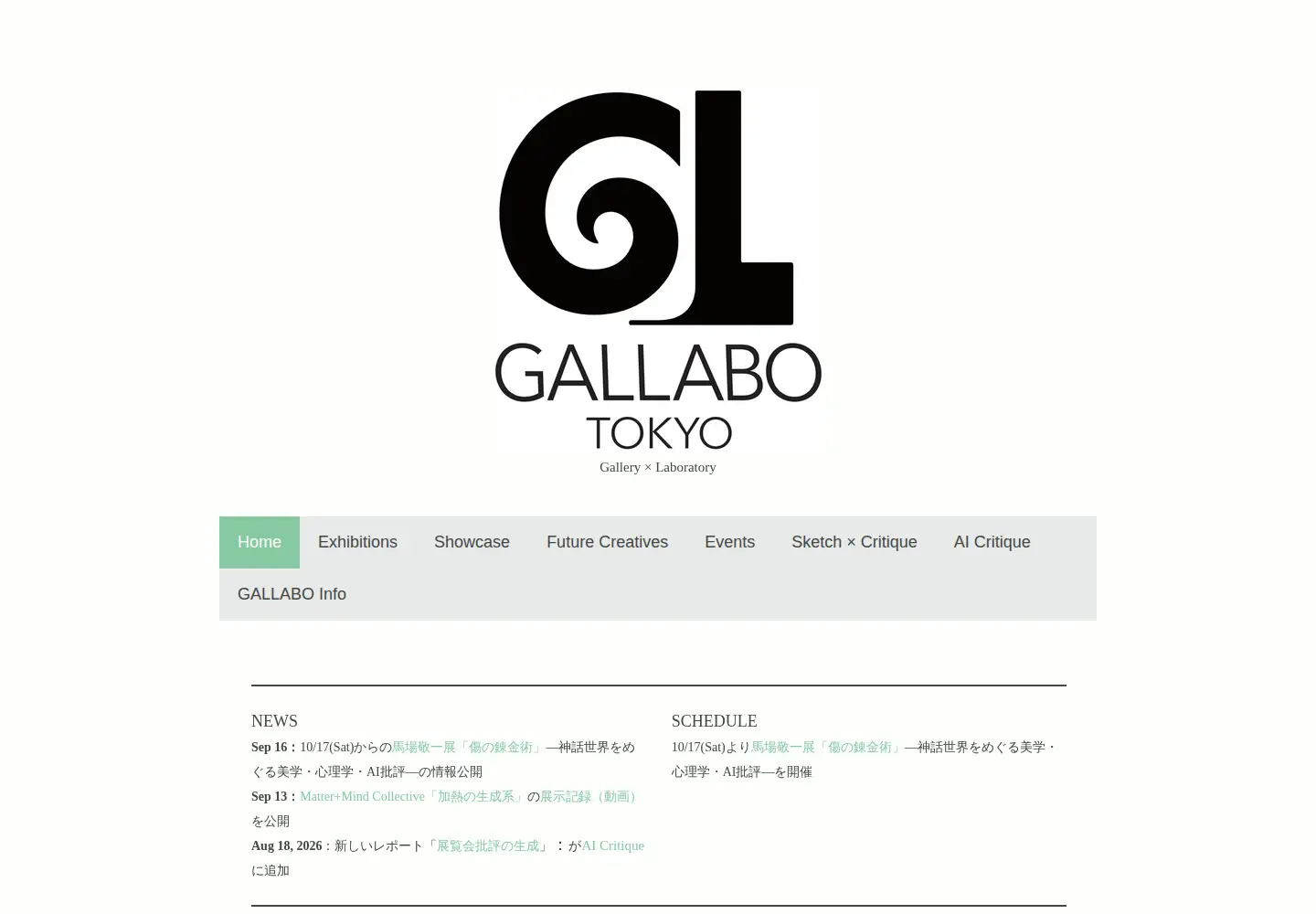 Screenshot of gallabotokyo.com