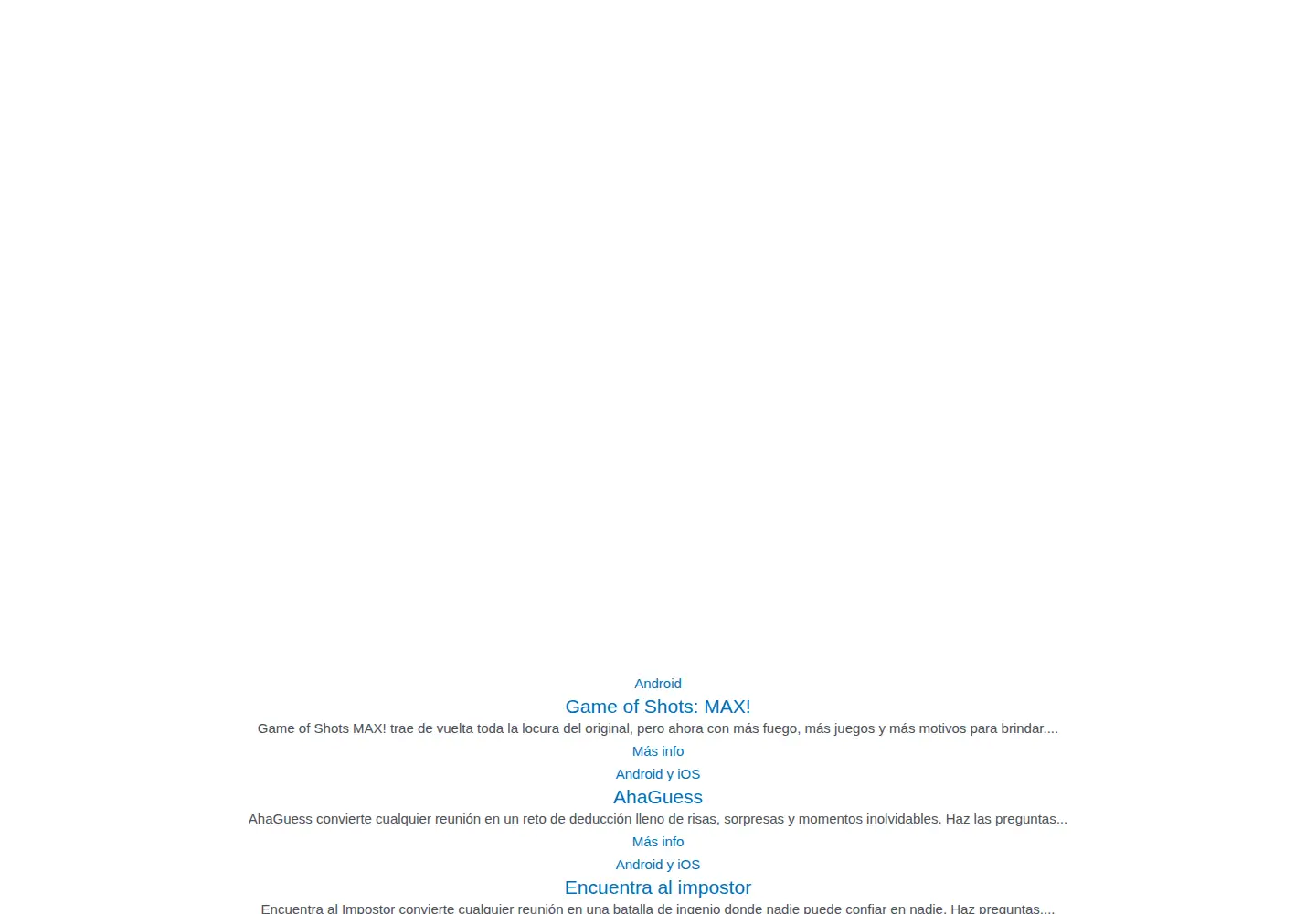 Captured homepage of gameofshots.com in the current scan