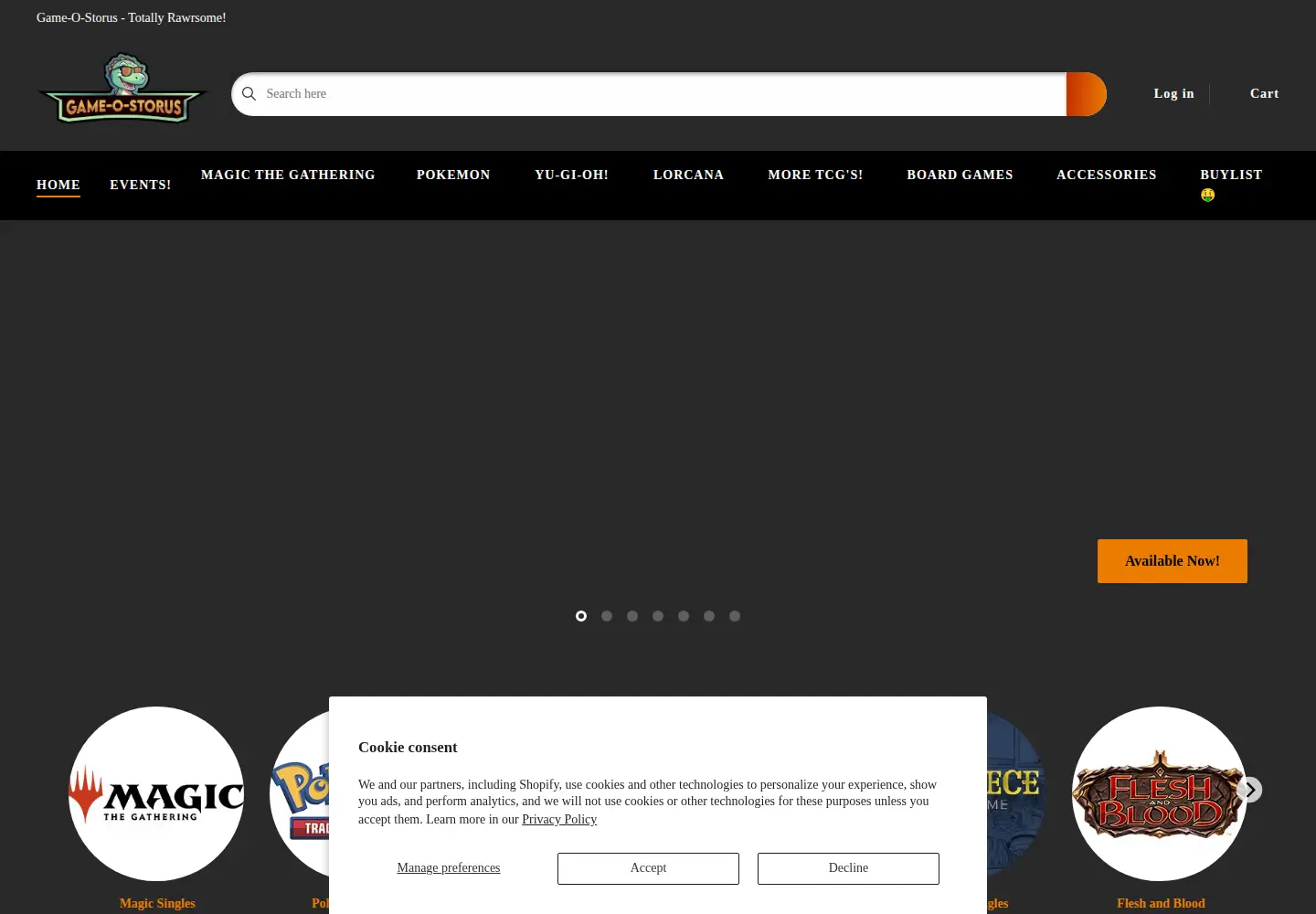 Screenshot of gameostorus.com