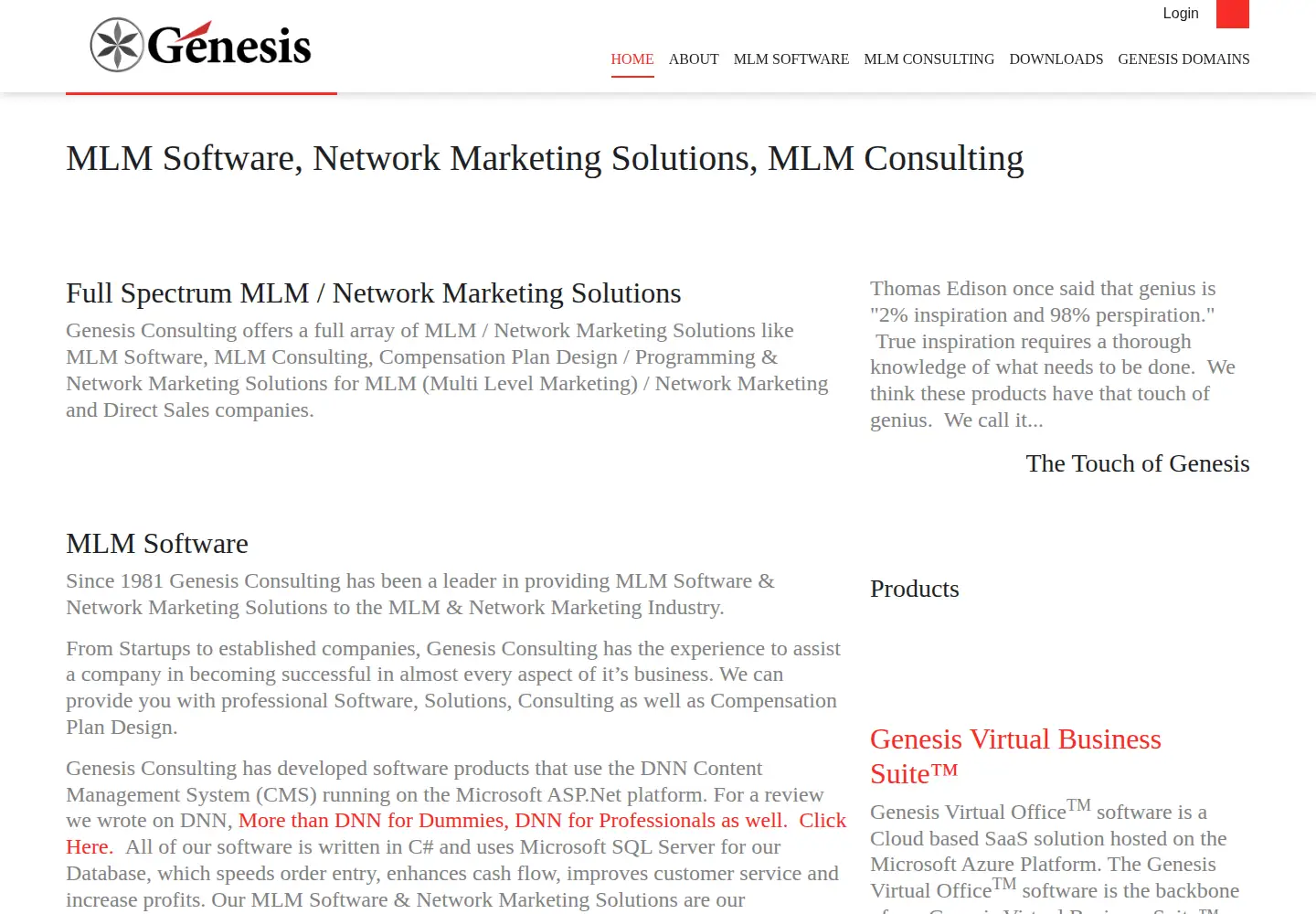 Captured homepage of genconsult.com in the current scan