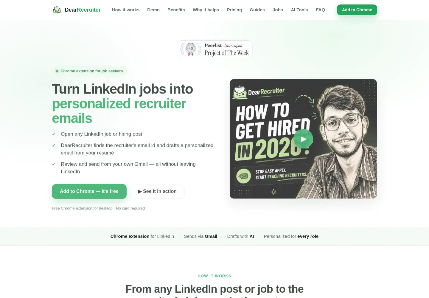 Captured homepage of getdearrecruiter.com in the current scan