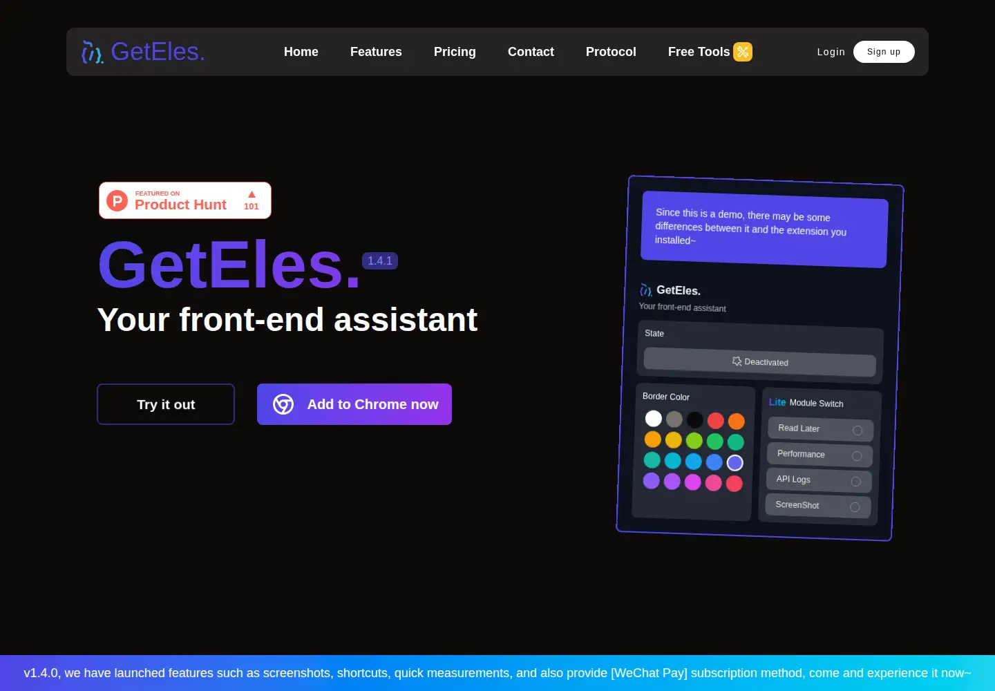 Screenshot of geteles.com