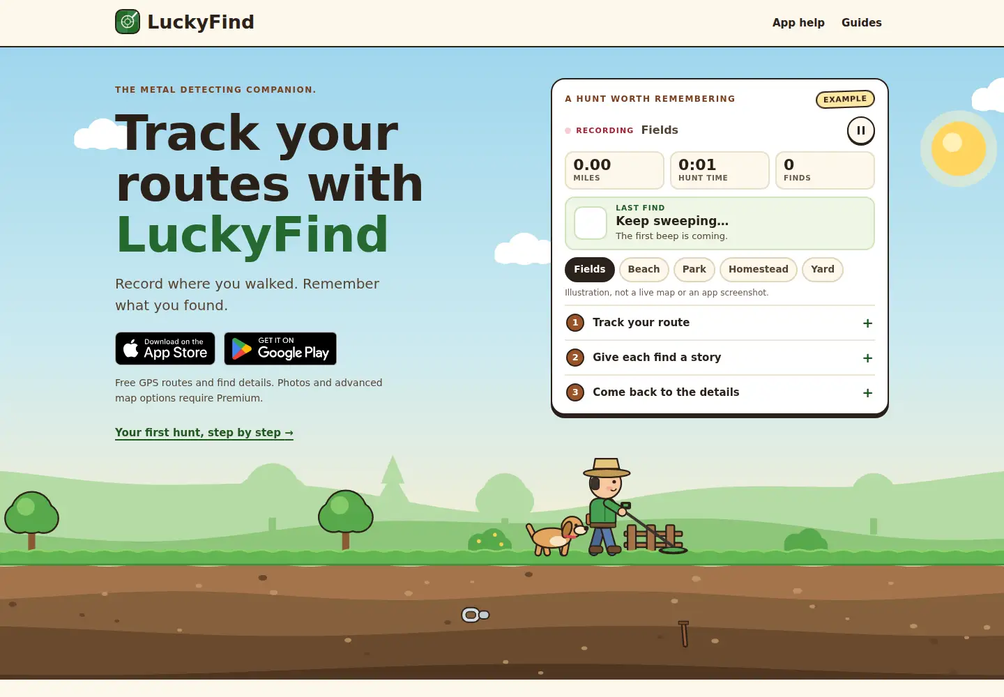 Screenshot of getluckyfind.com