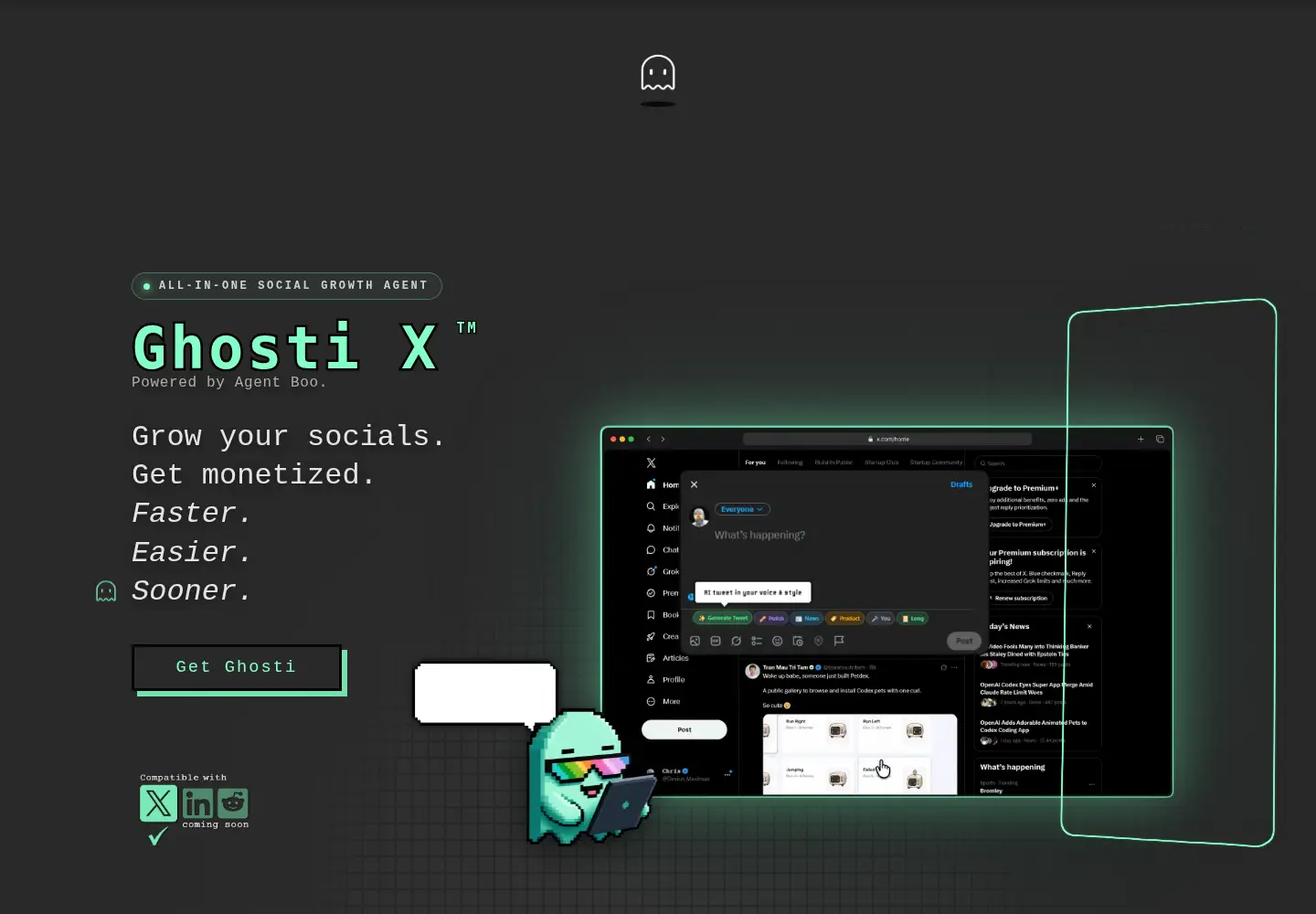 Screenshot of ghostiapp.com