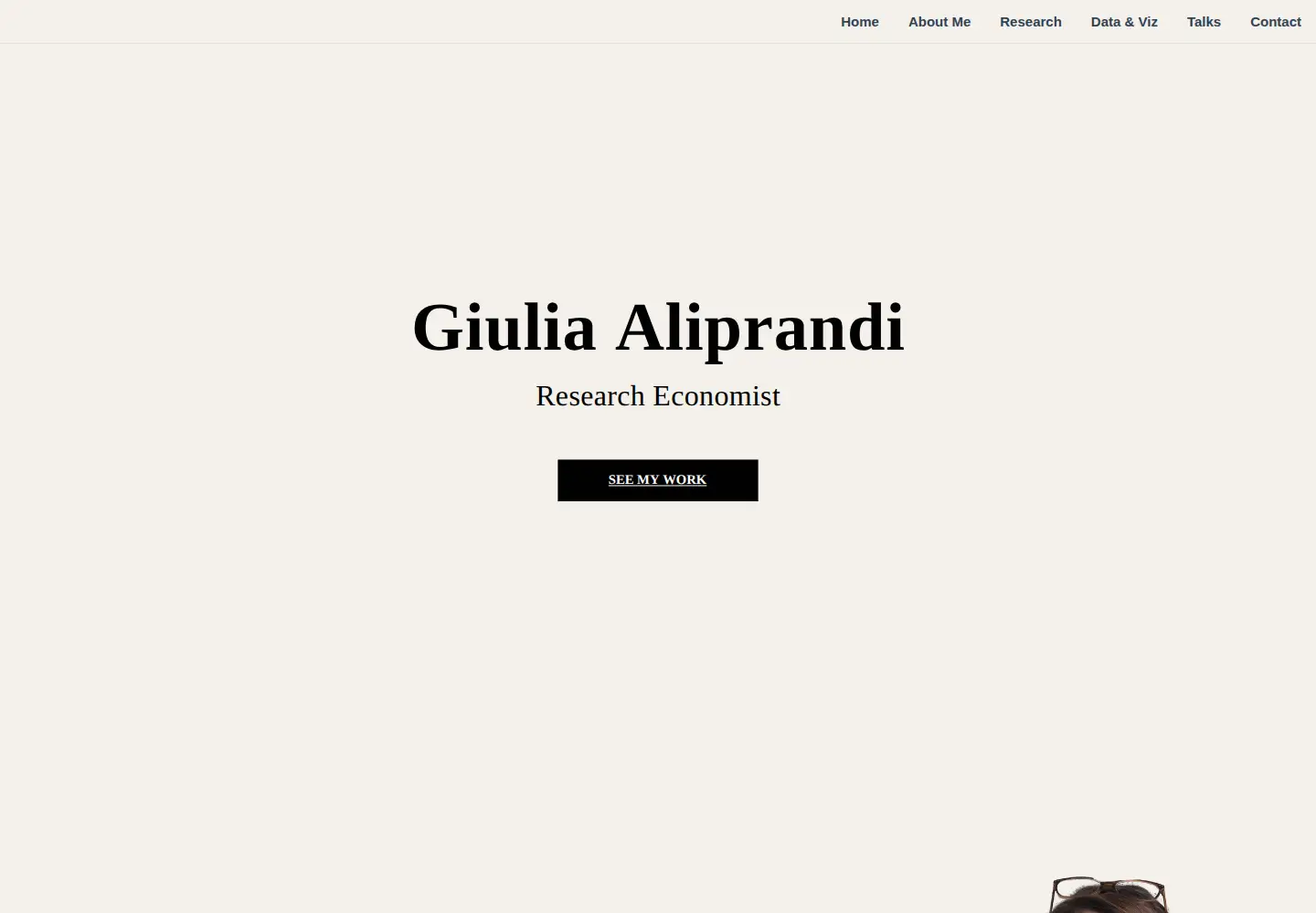 Captured homepage of giulialiprandi.com in the current scan