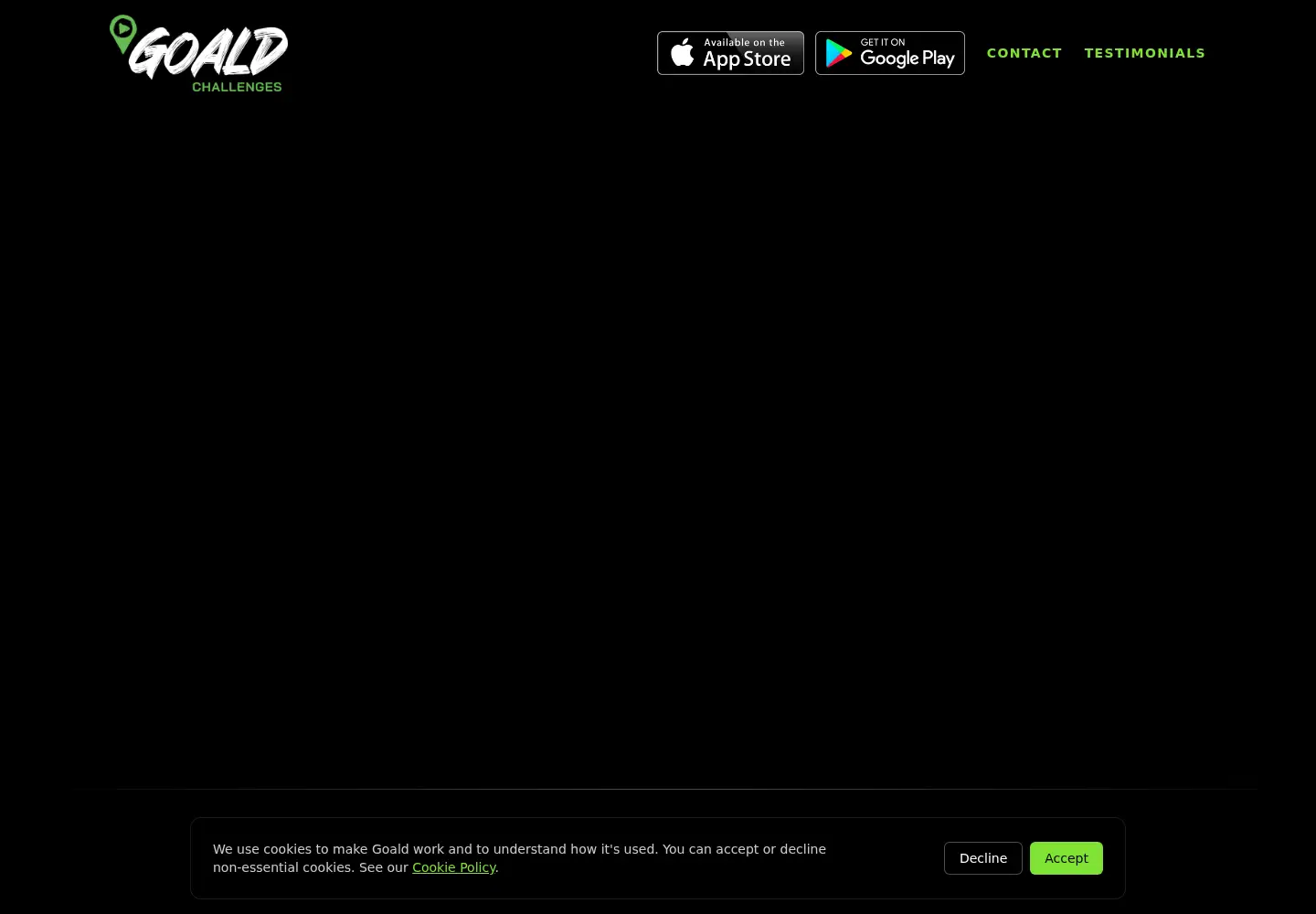 Screenshot of goaldchallenges.com