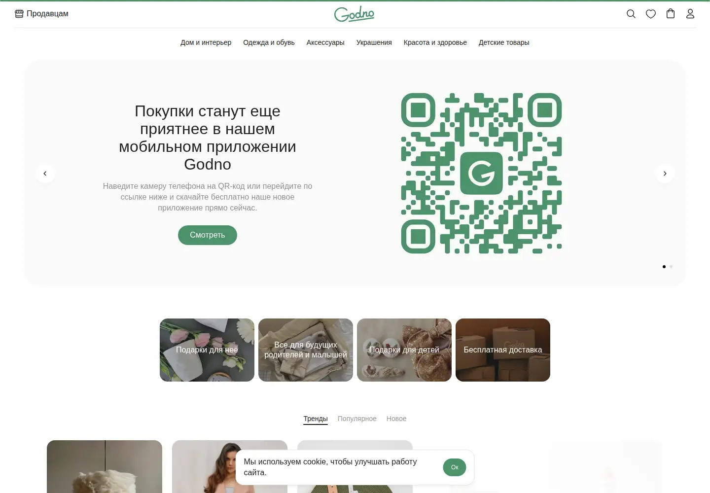 Captured homepage of godno.com in the current scan