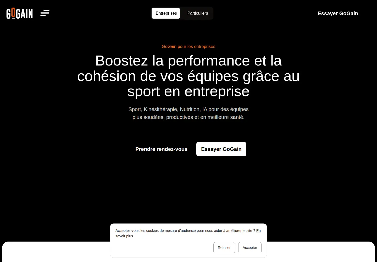 Screenshot of gogainparis.com