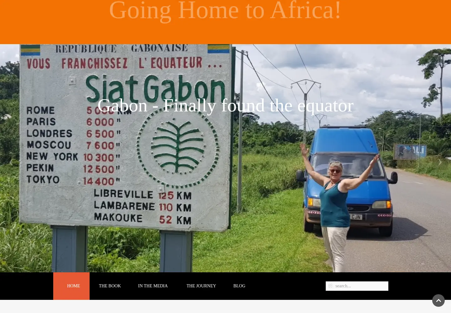 Captured homepage of goinghometoafrica.com in the current scan