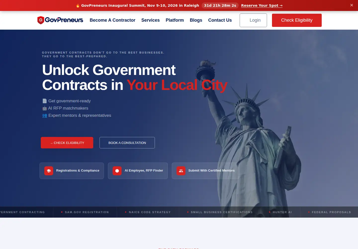 Screenshot of govpreneurs.com