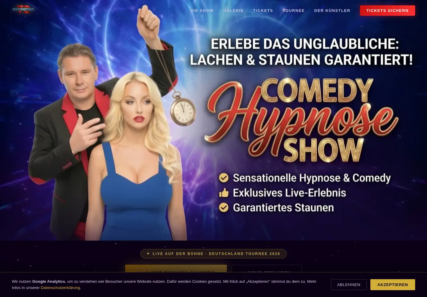 Screenshot of grandmagicshow.com
