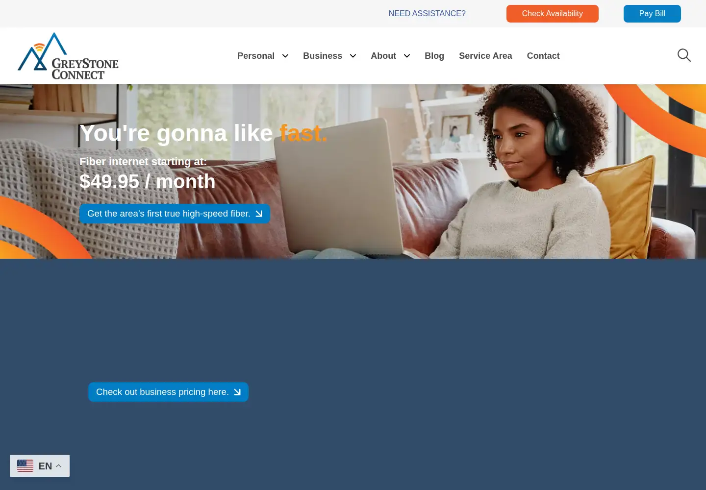 Captured homepage of greystoneconnect.com in the current scan