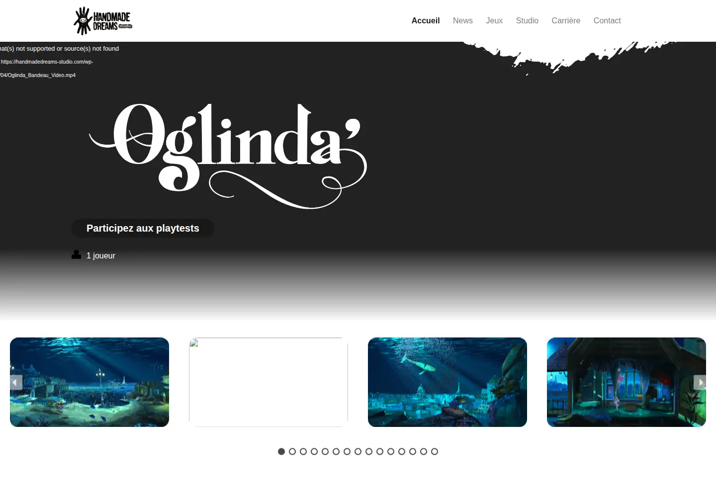 Captured homepage of handmadedreams-studio.com in the current scan