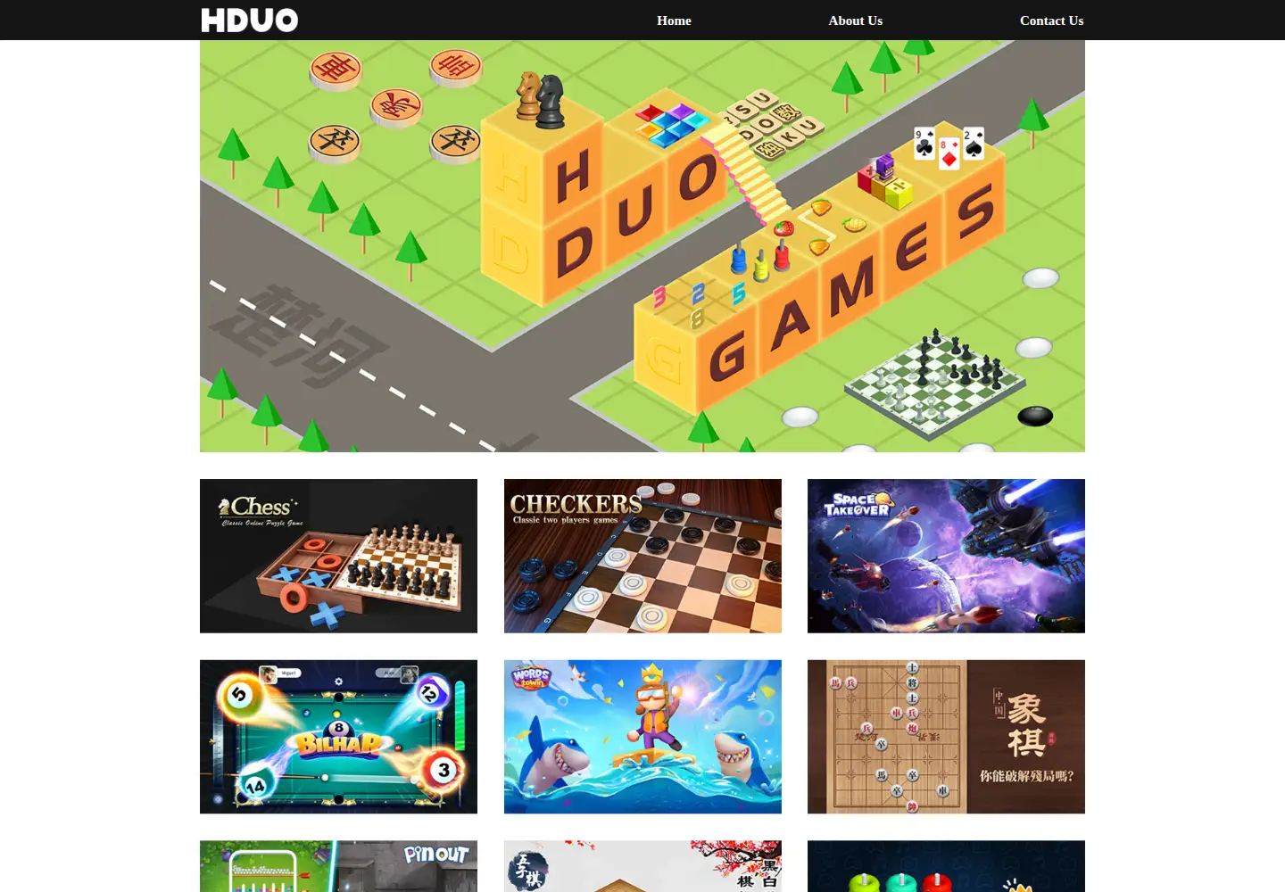 Captured homepage of hduofungames.com in the current scan