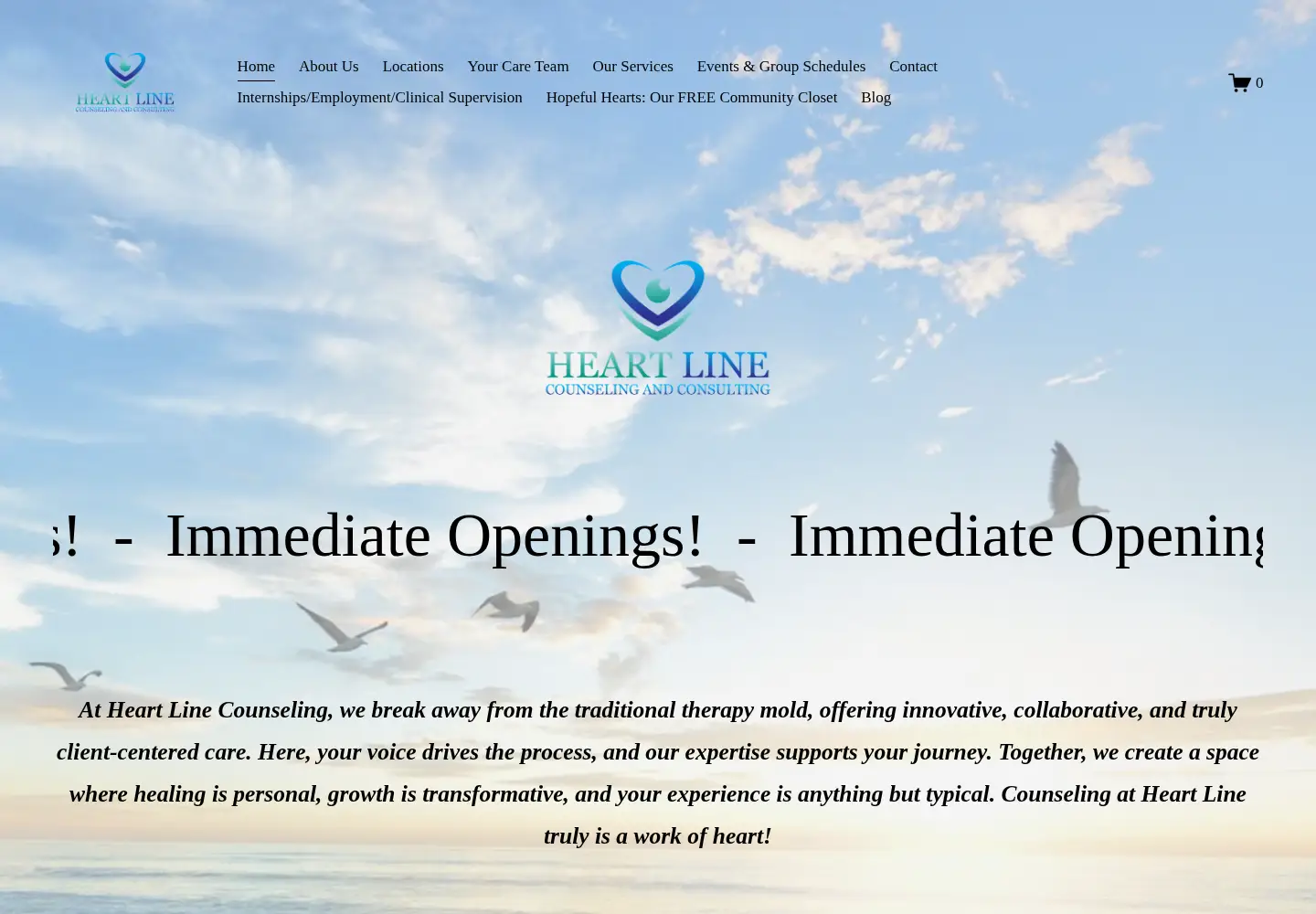 Captured homepage of heartlinecc.com in the current scan