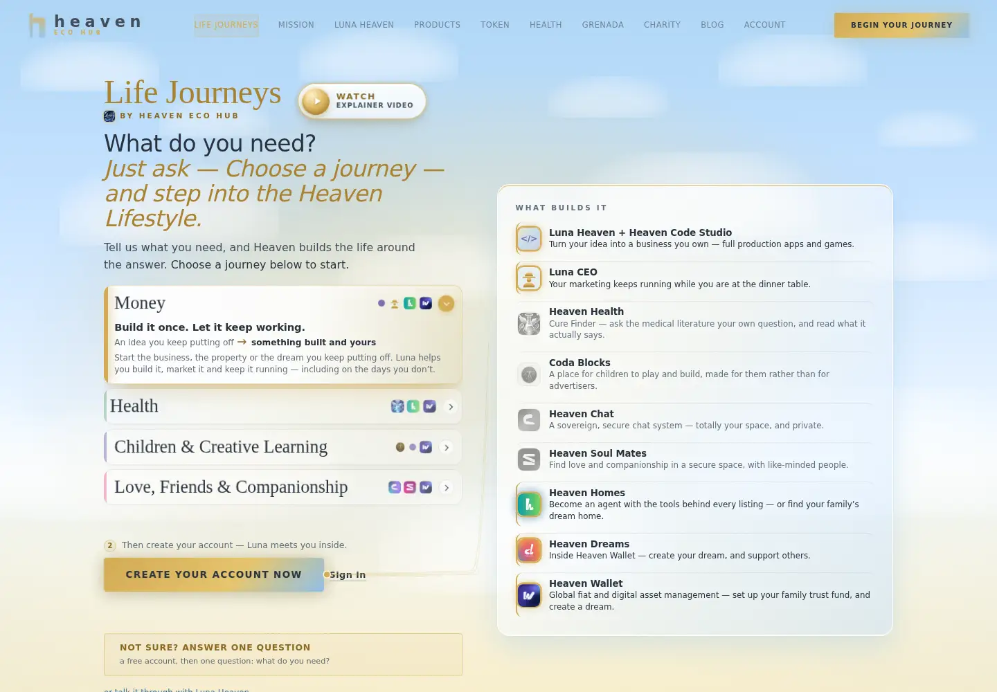 Captured homepage of heavenecohub.com in the current scan