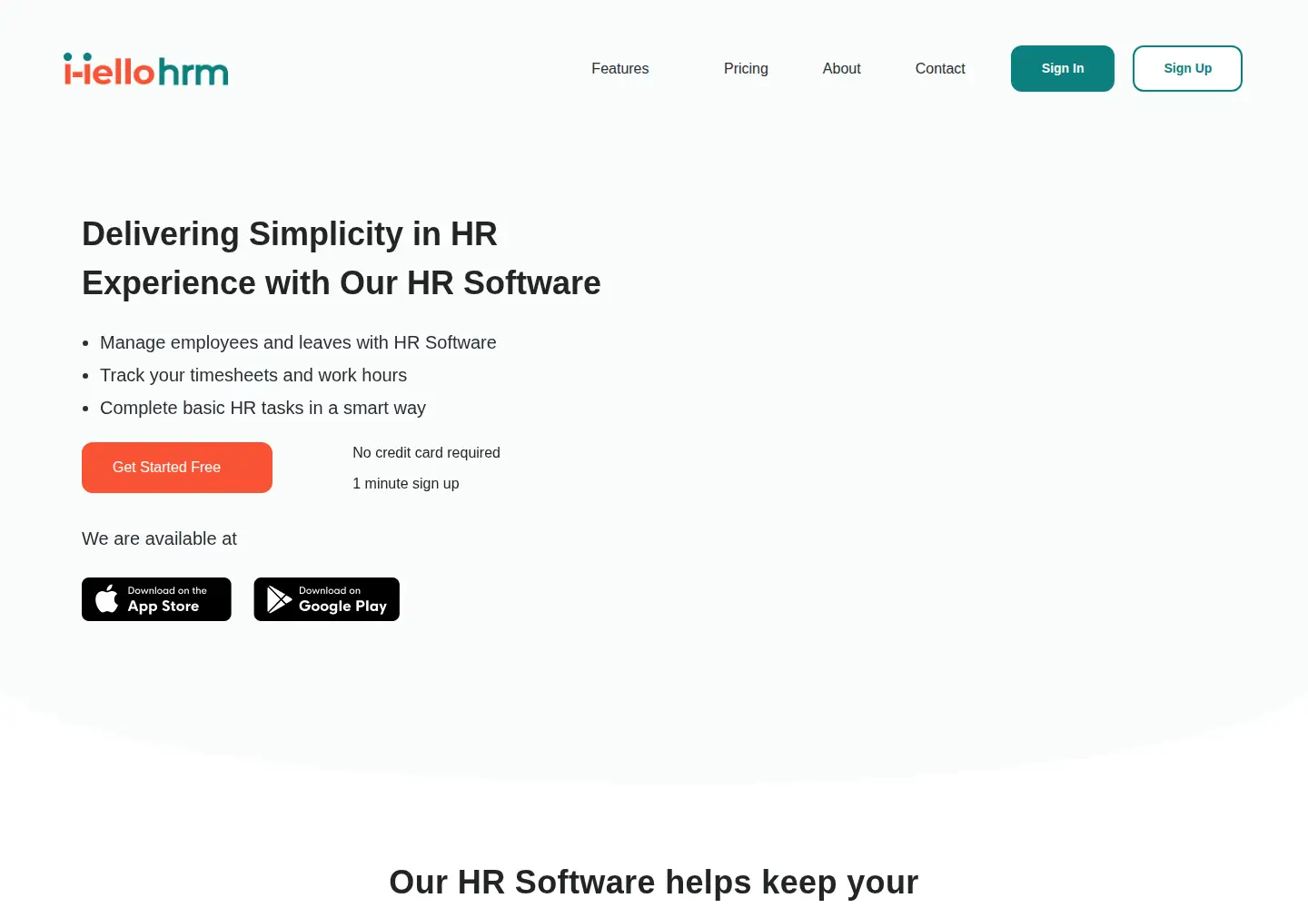 Screenshot of hellohrm.com