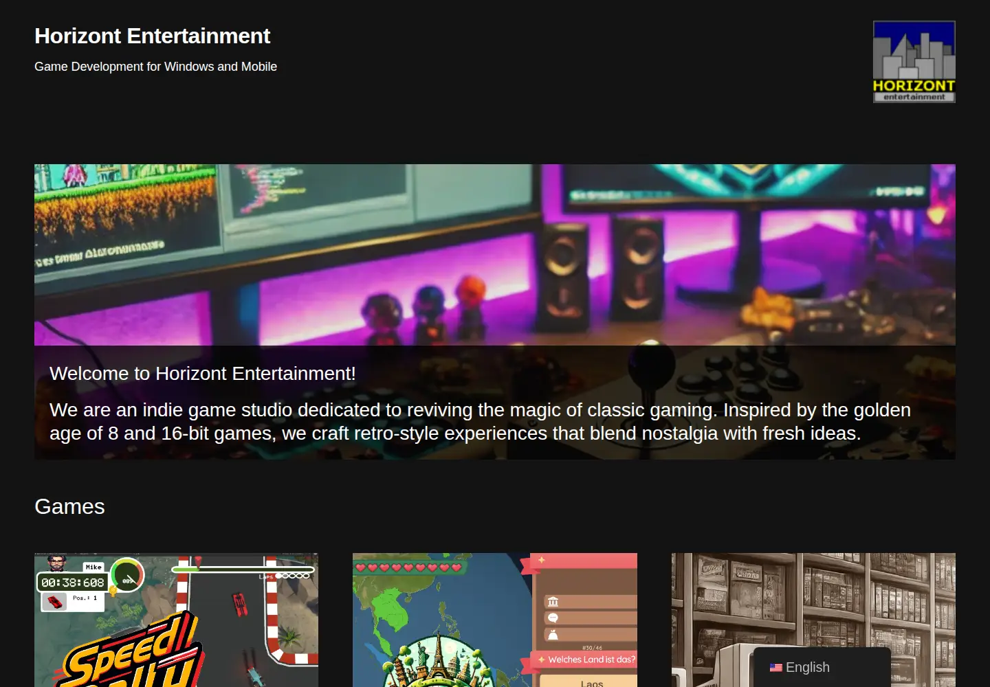 Screenshot of horizont-entertainment.com
