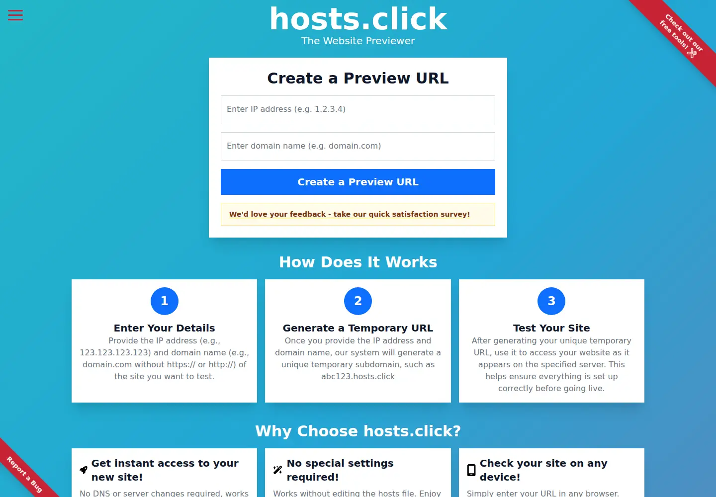 Screenshot of hostsclick.com