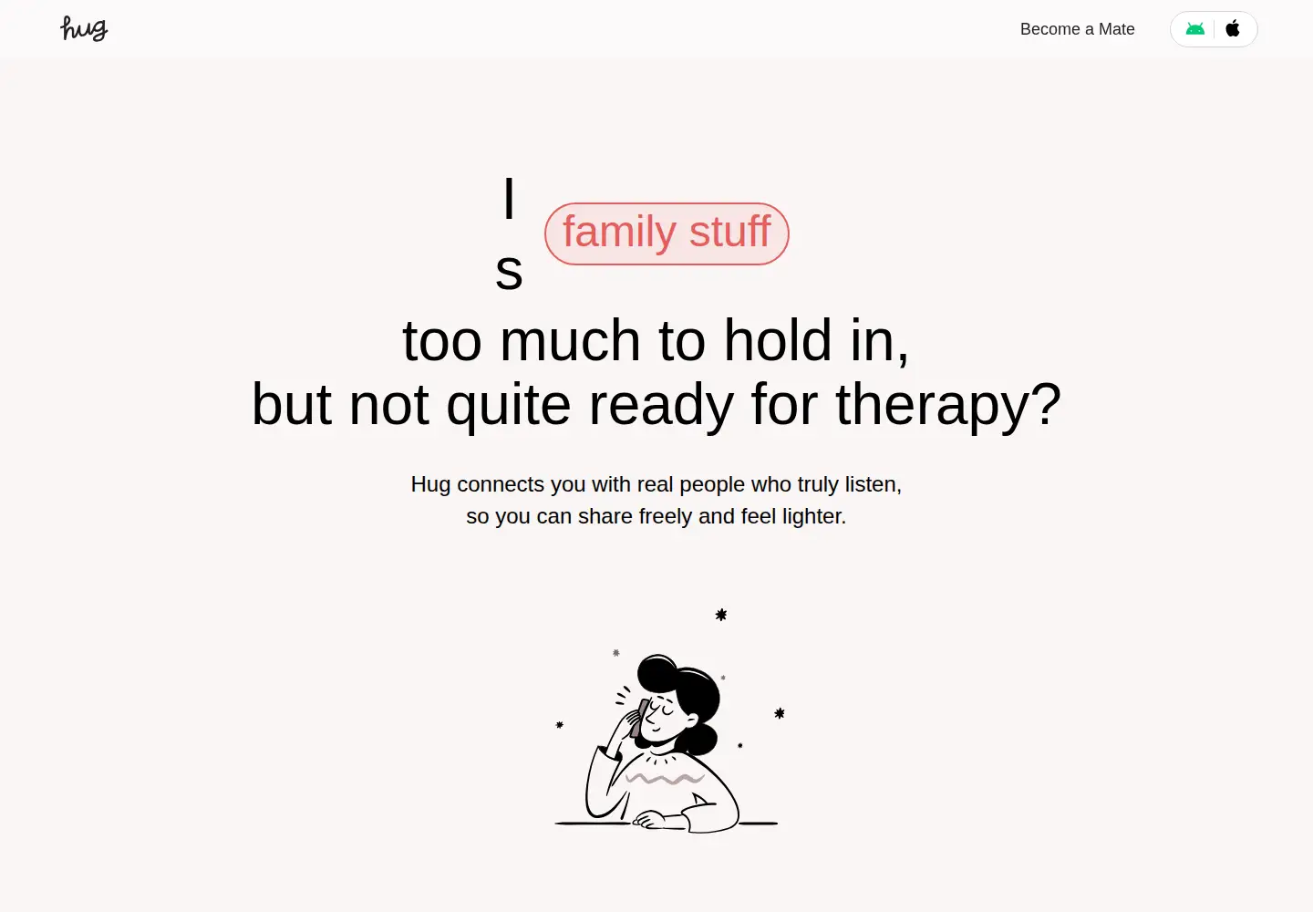 Screenshot of hugapp.com