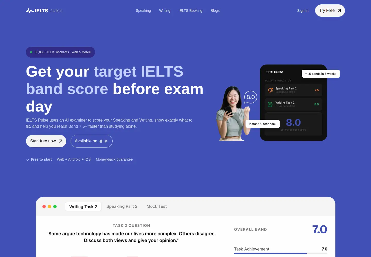 Screenshot of ieltspulse.com