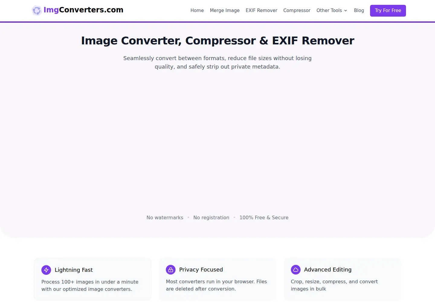 Screenshot of imgconverters.com