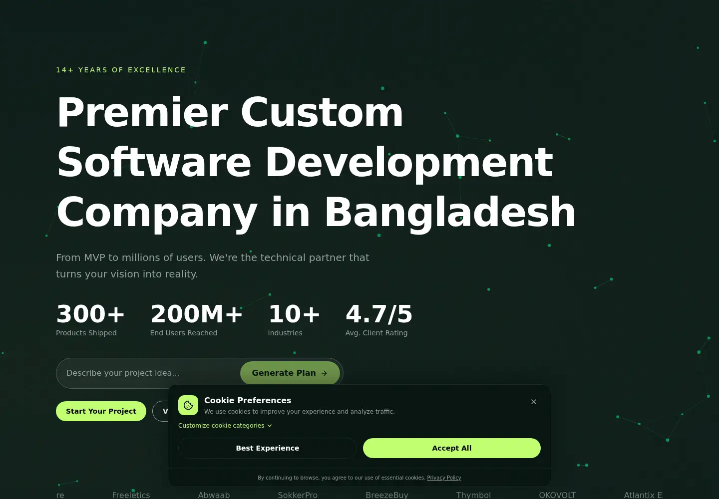Captured homepage of incrementsinc.com in the current scan