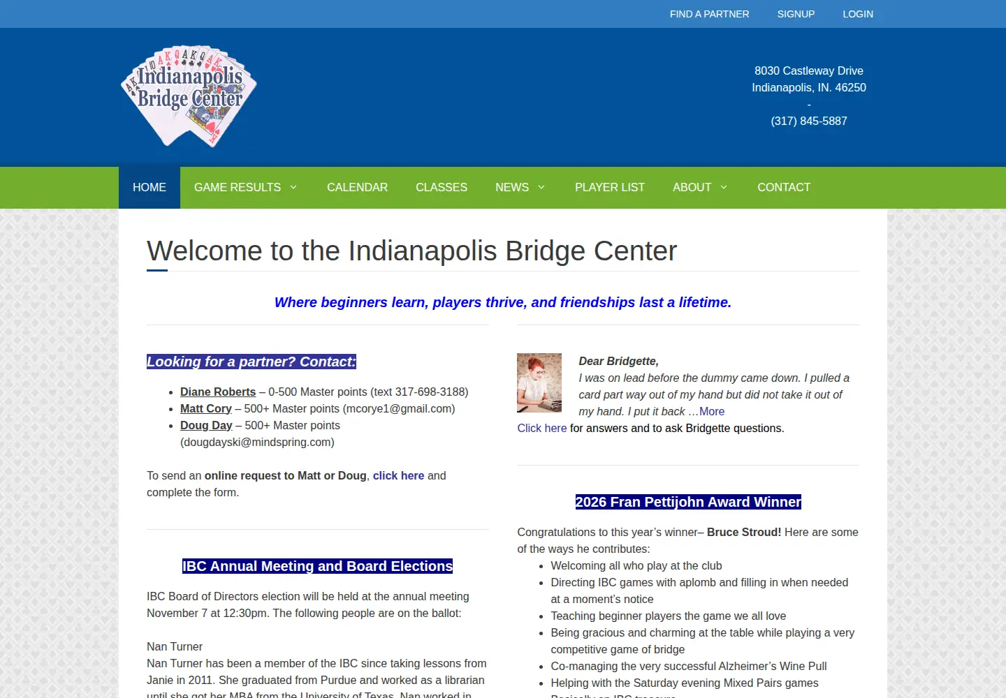 Screenshot of indianapolisbridge.com
