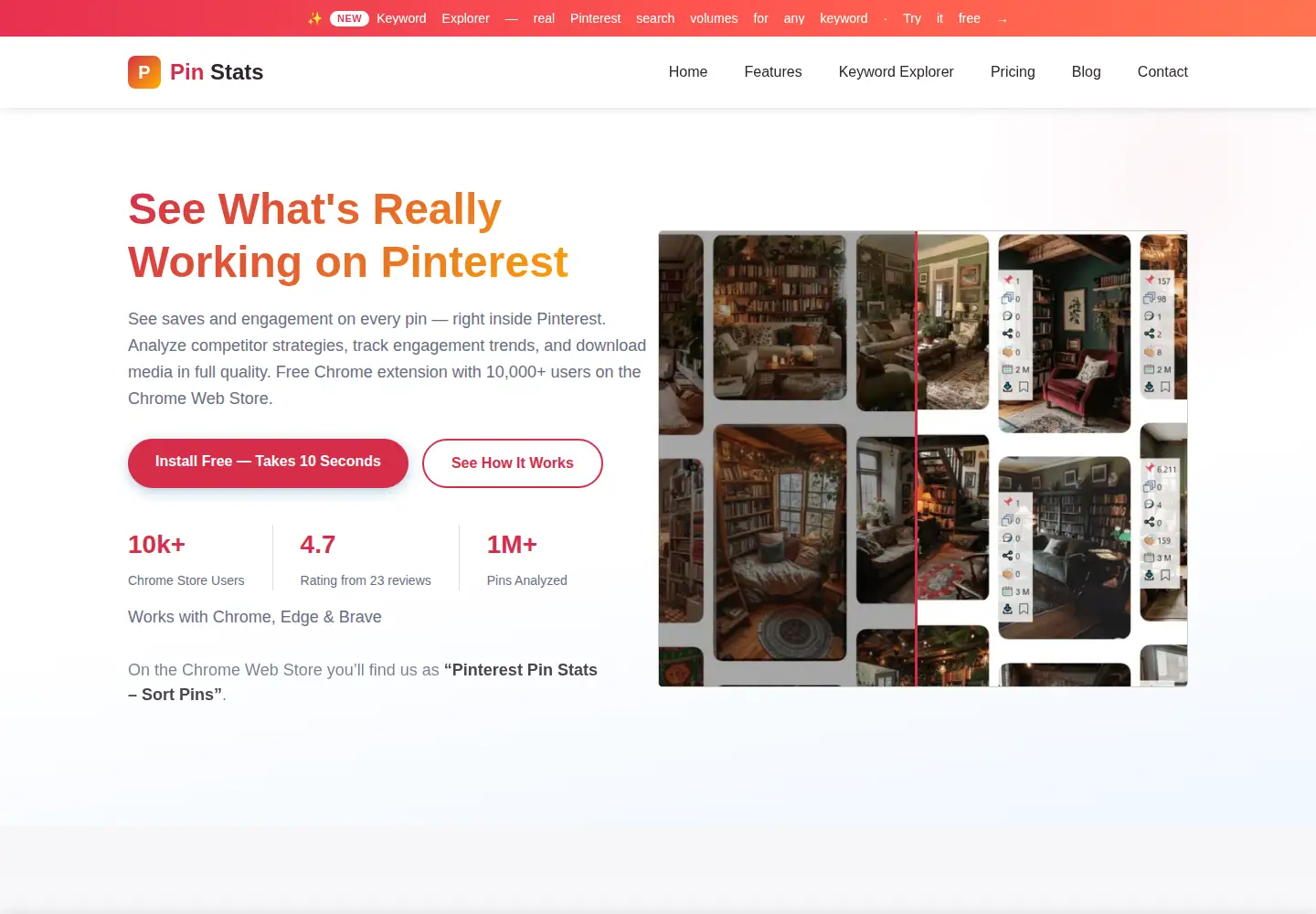 Screenshot of insightpins.com