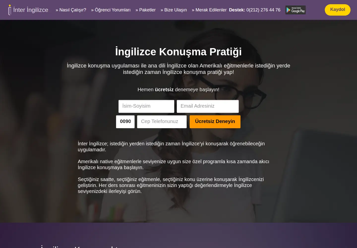 Screenshot of interingilizce.com