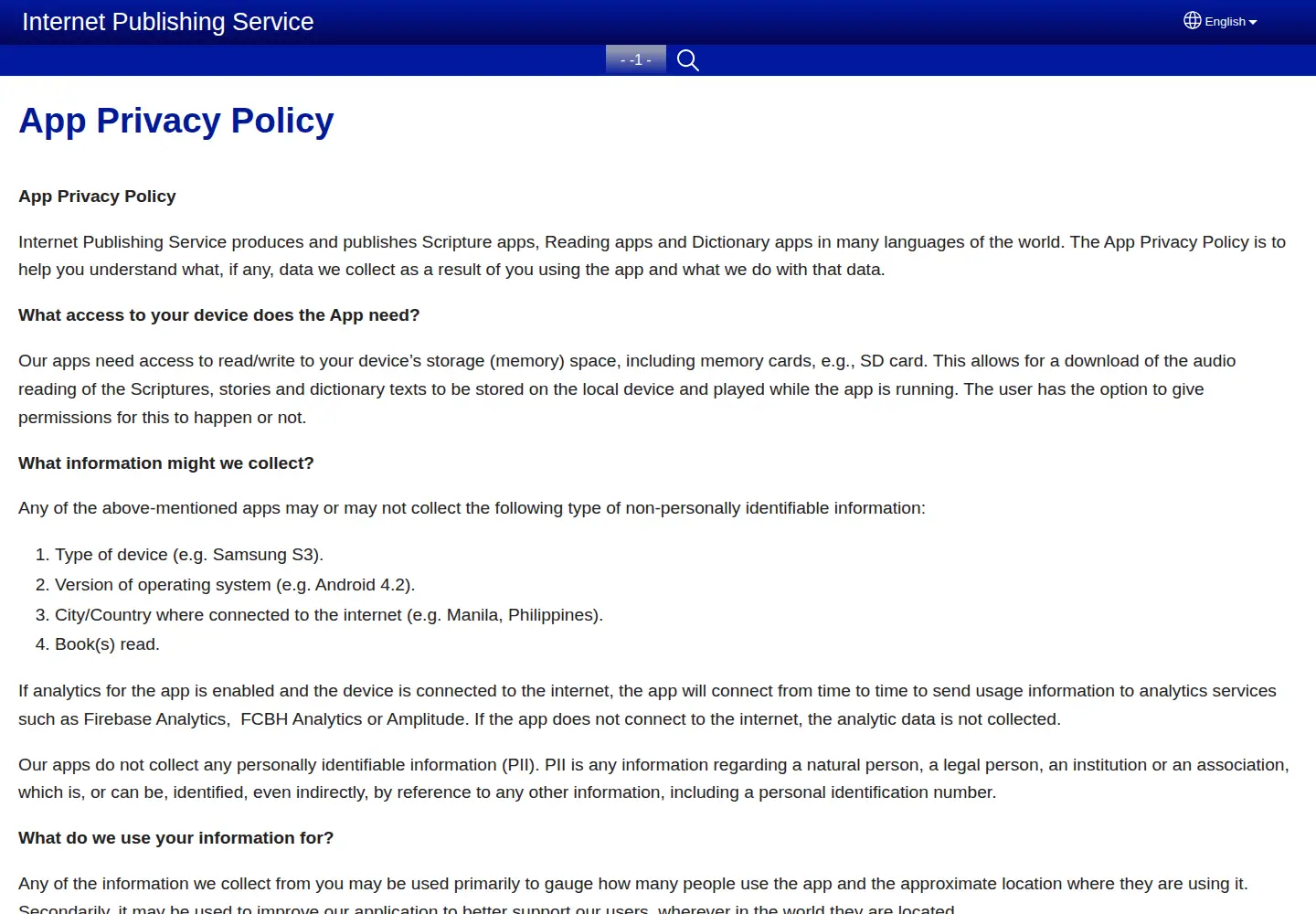 Screenshot of internetpublishingservice.com