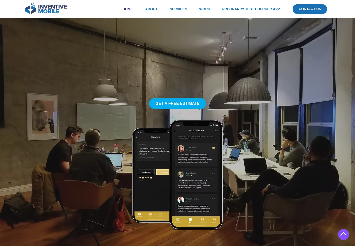 Captured homepage of inventivemobile.com in the current scan