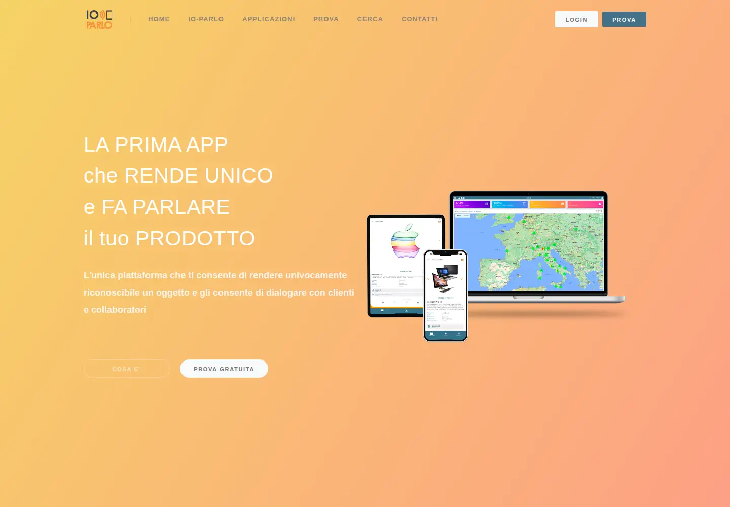 Captured homepage of io-parlo.com in the current scan