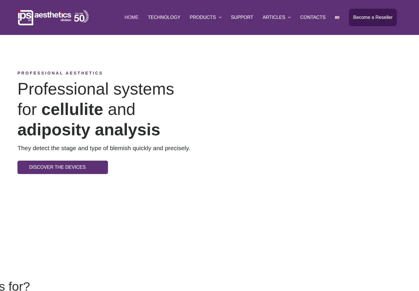 Captured homepage of ips-aesthetics.com in the current scan