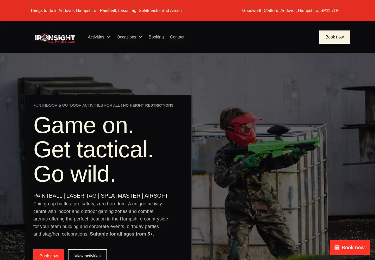 Screenshot of ironsightactivities.com
