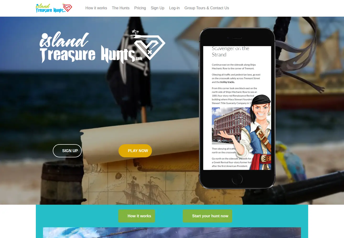 Screenshot of islandtreasurehunts.com