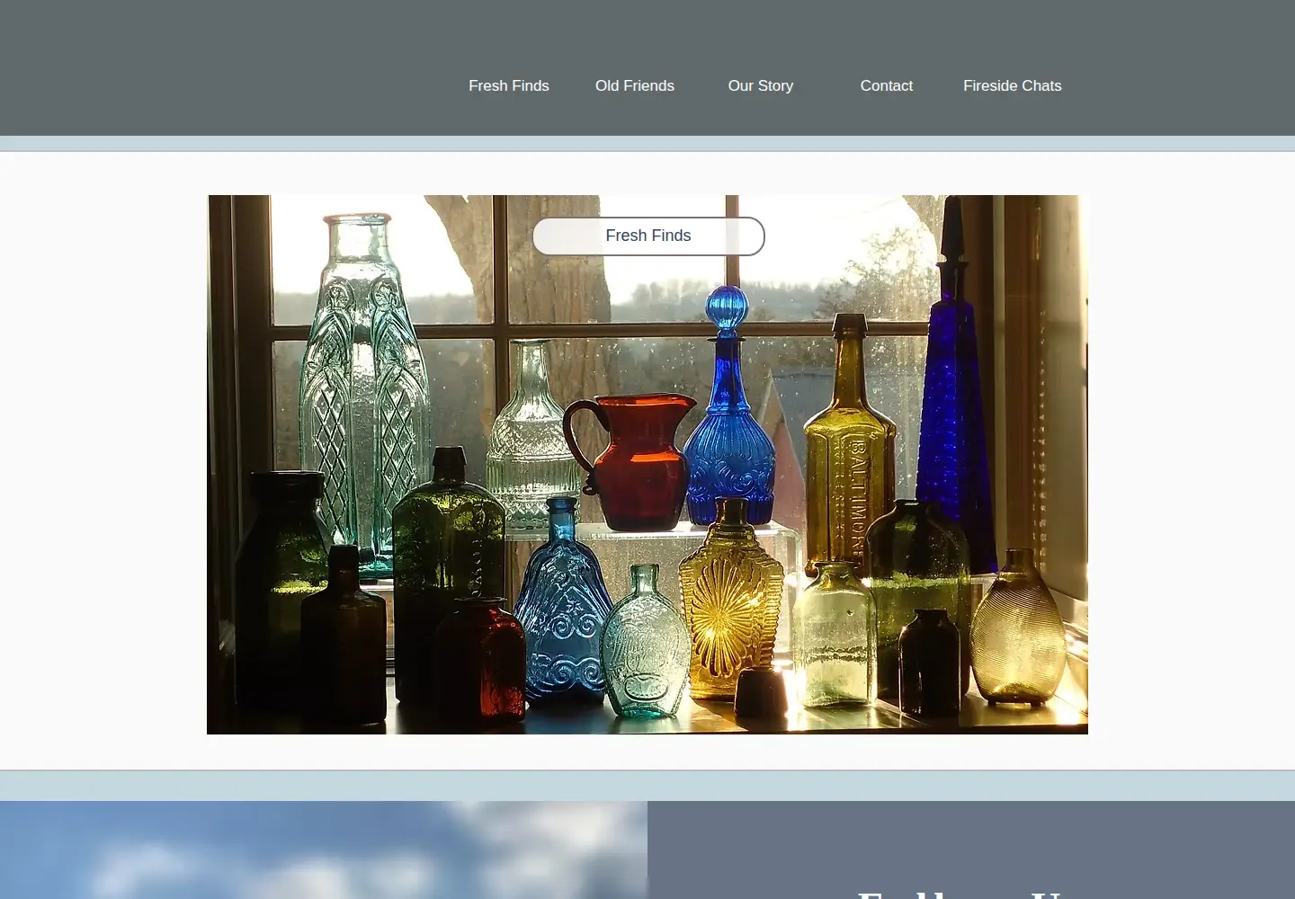 Captured homepage of jeffnholantiquebottles.com in the current scan