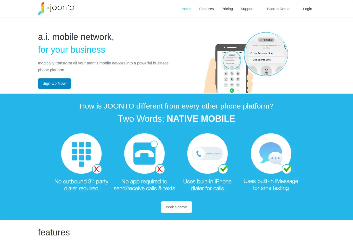 Captured homepage of joonto.com in the current scan