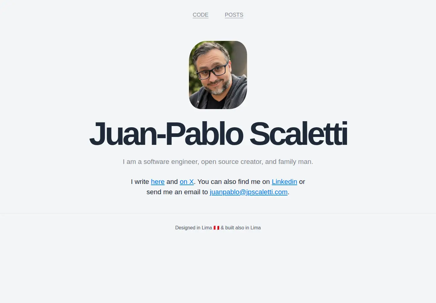 Captured homepage of jpscaletti.com in the current scan