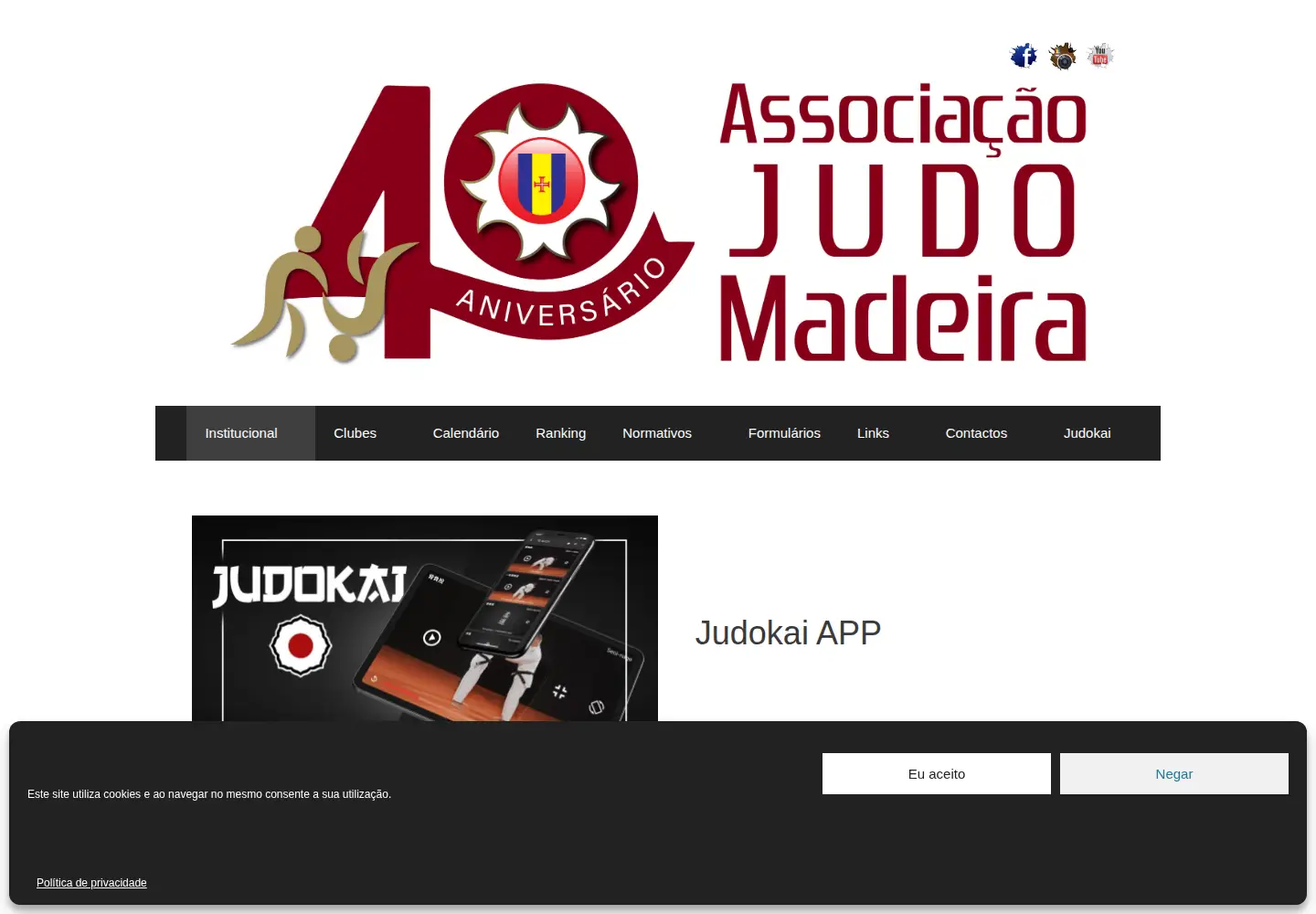Screenshot of judomadeira.com