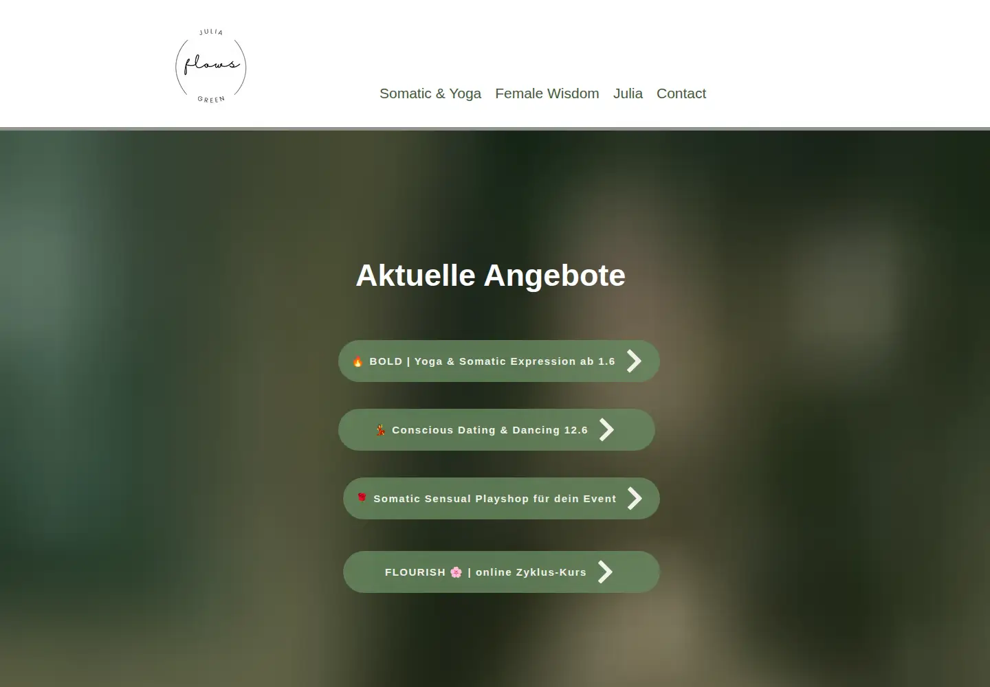 Screenshot of juliaflowsgreen.com