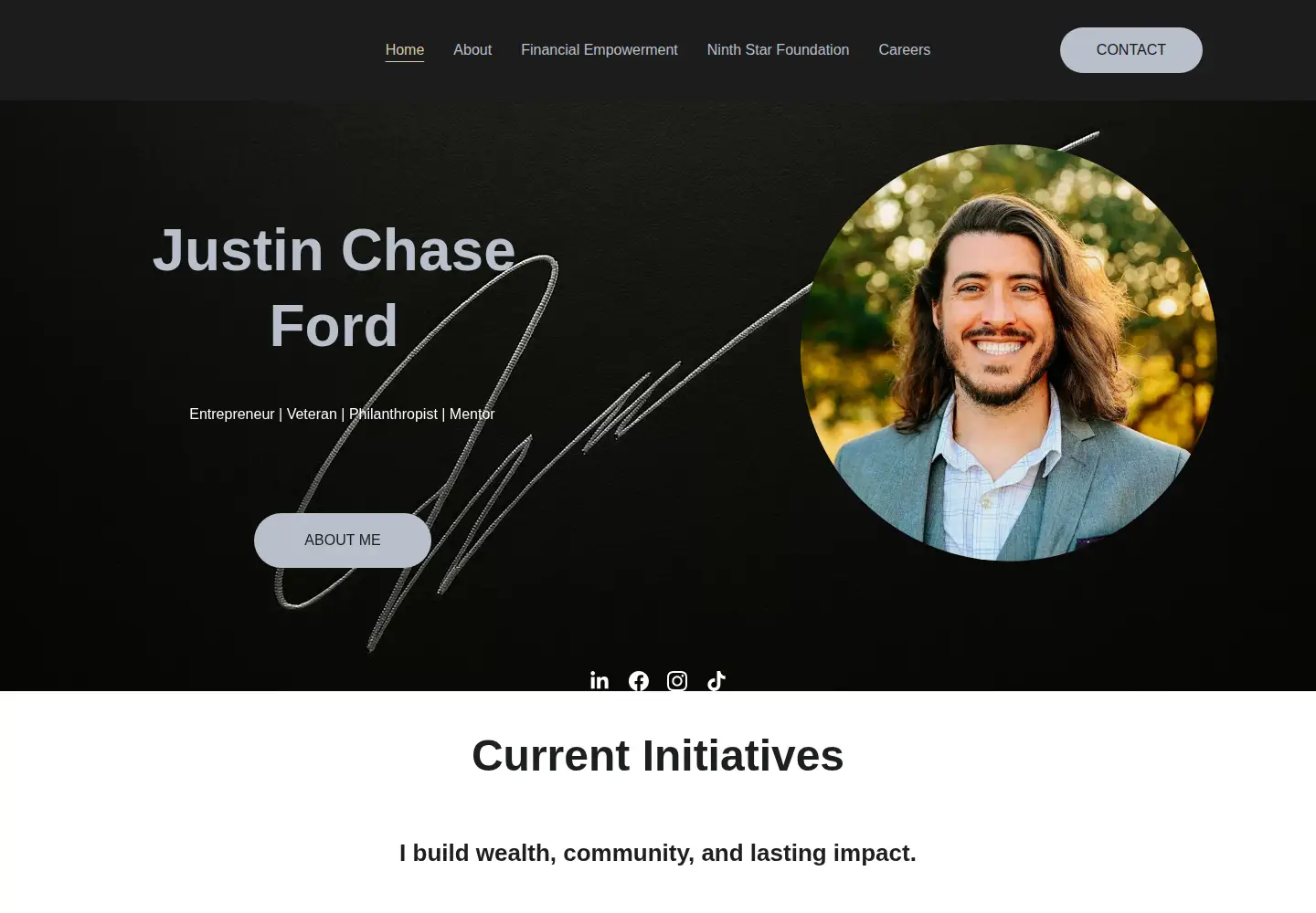 Screenshot of justinchaseford.com