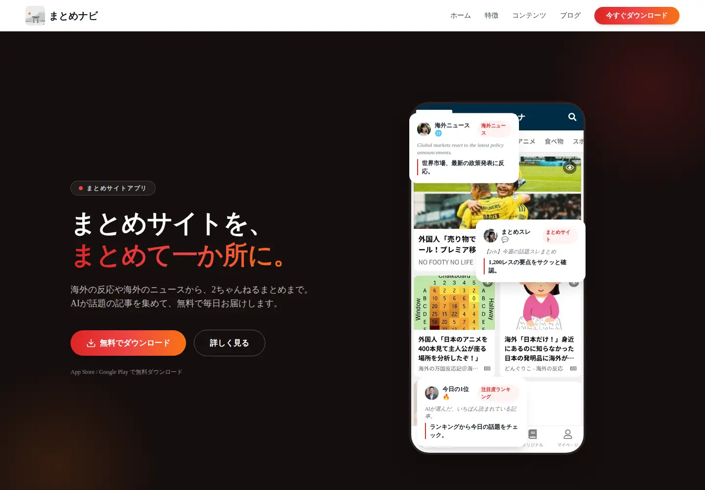 Captured homepage of kaigai-matome.com in the current scan
