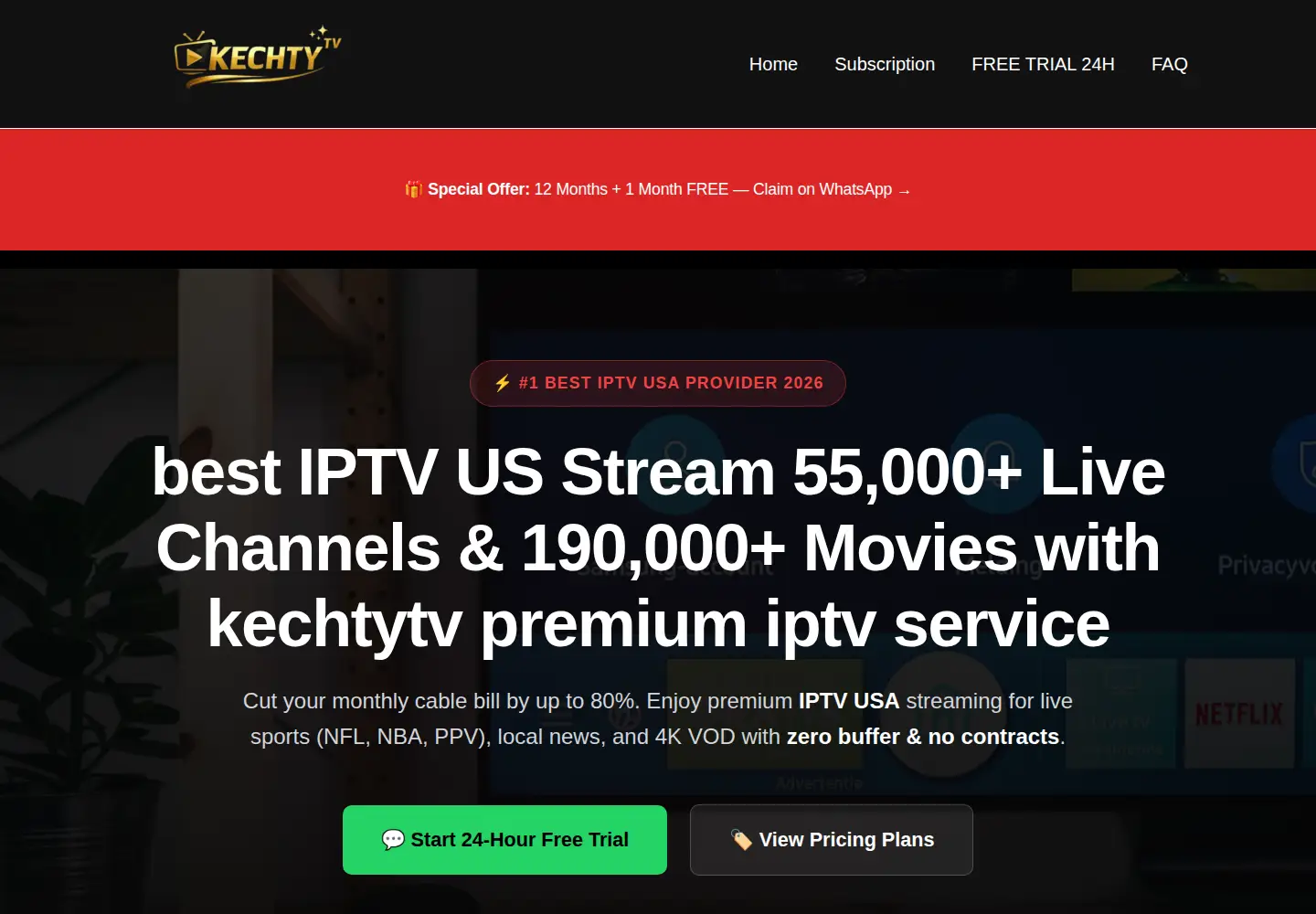 Captured homepage of kechtytv.com in the current scan
