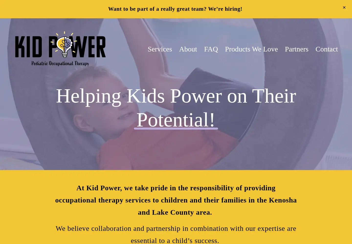 Screenshot of kidpowersource.com