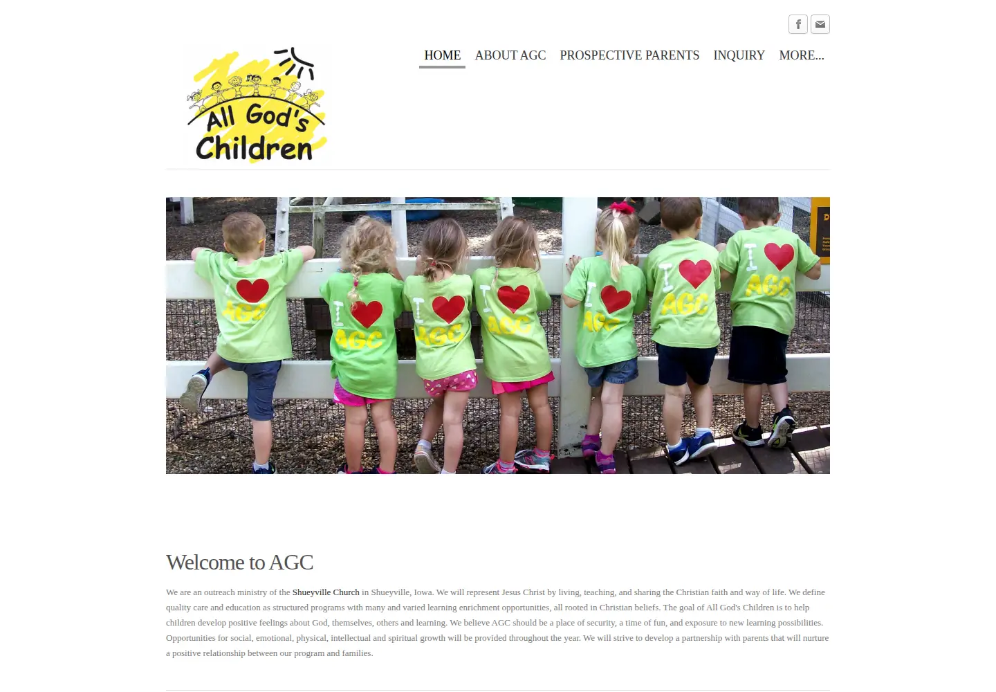 Captured homepage of kidsloveagc.com in the current scan