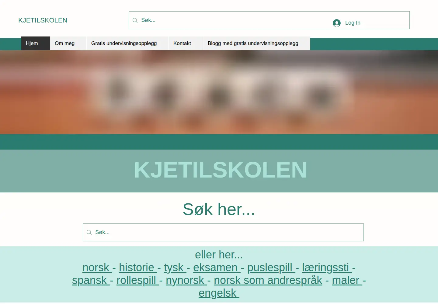 Captured homepage of kjetilskolen.com in the current scan