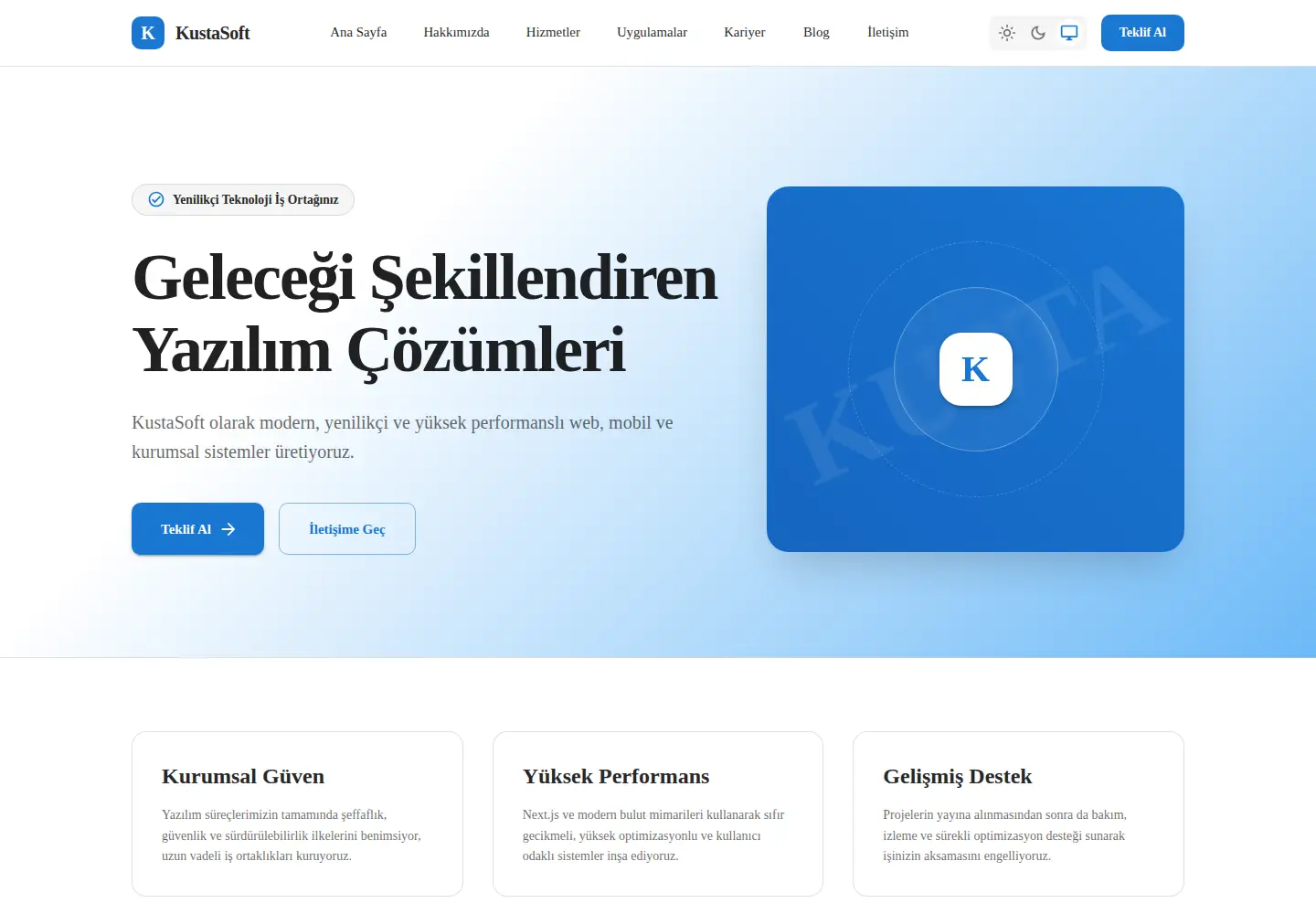 Screenshot of kustasoft.com